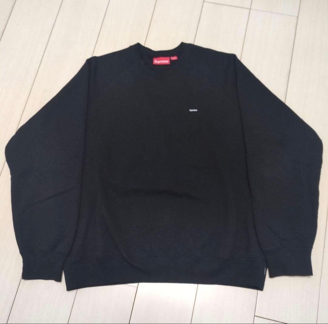 24ss Supreme Small Box Raglan Crewneck 黒
