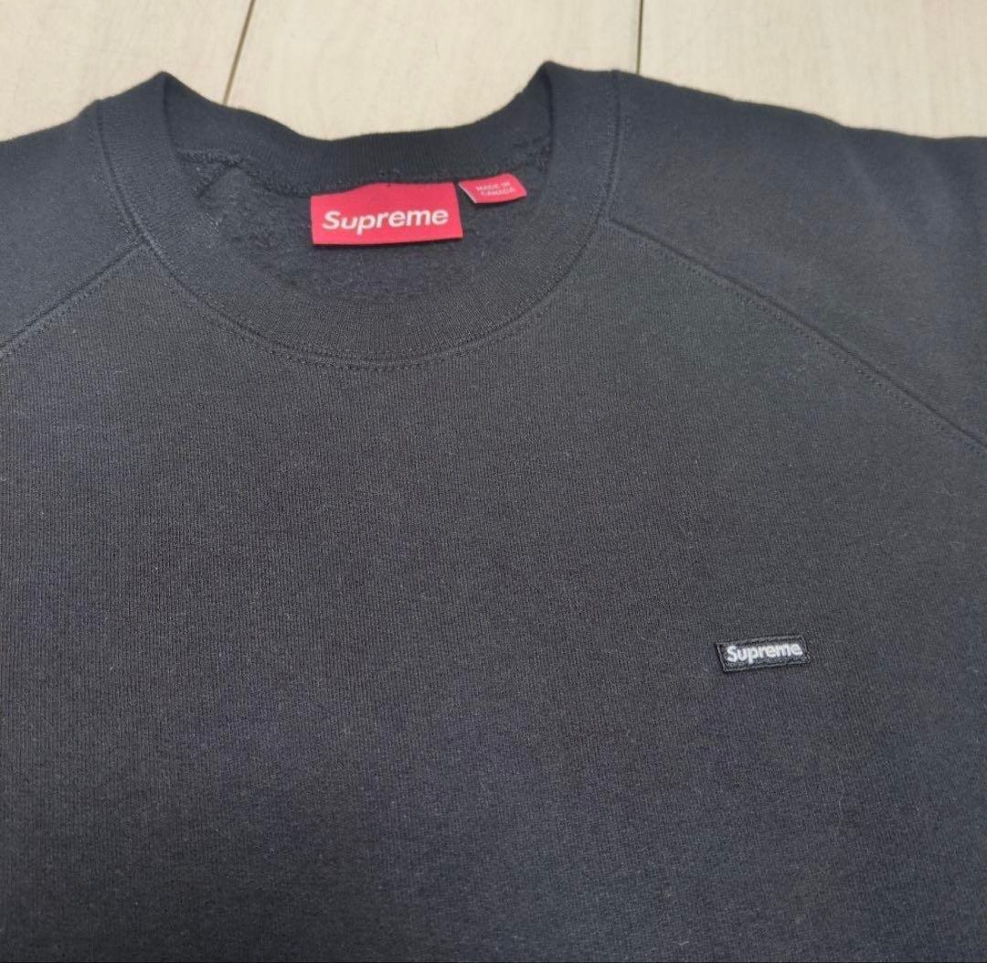 24ss Supreme Small Box Raglan Crewneck 黒