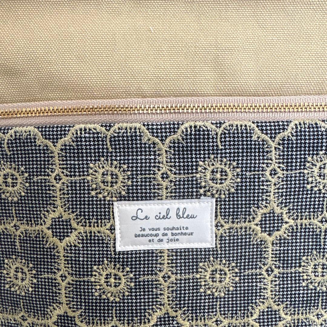 ミナペルホネン　Anemone と８号帆布 ショルダーバック　ハンドメイド