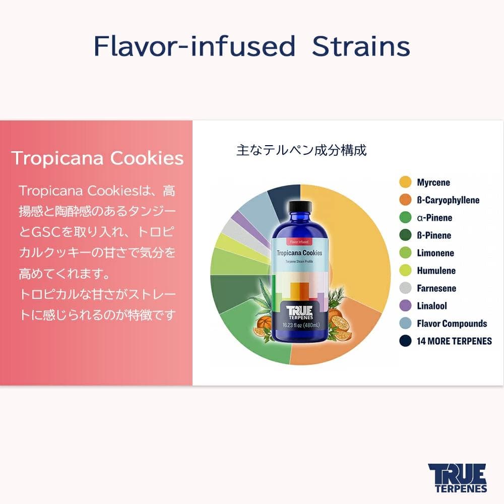 TRUE テルペン 香料 CBD CBN CBG 10ml トロピカーナクッキー