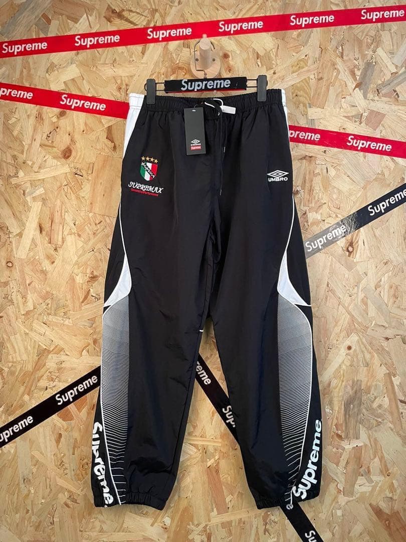 パンツ supreme umbro track pant black