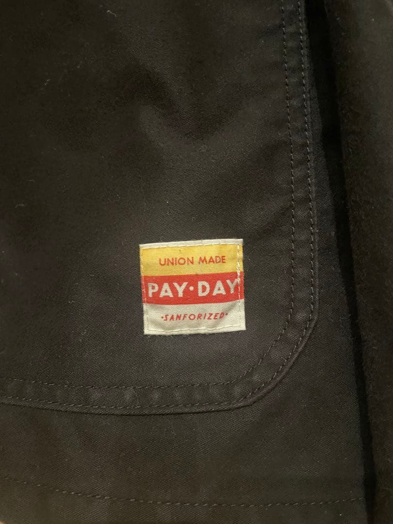 [美品]PAY-DAY ブラックモールスキンカバーオール