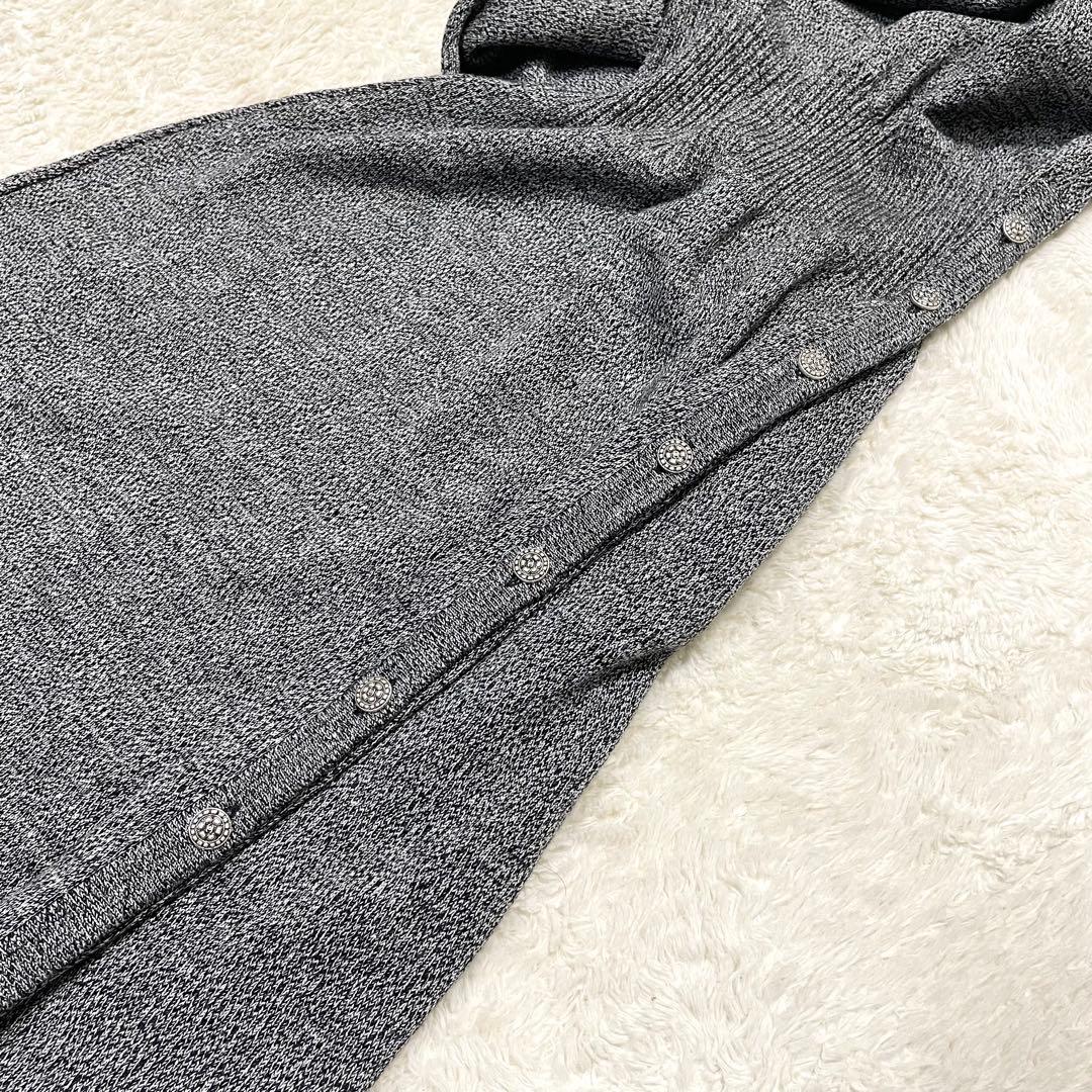 CHANEL シャネル ココボタン ウール ニット ワンピース グレー 36