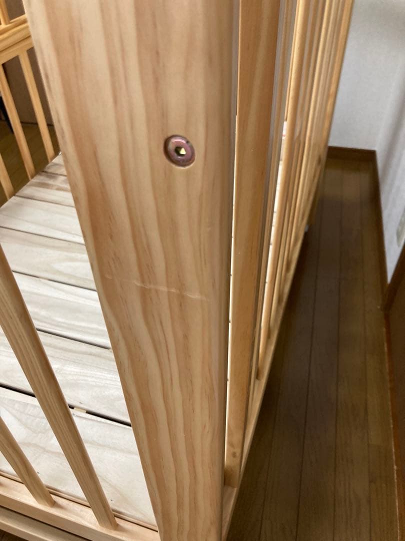 【みかんさん専用】KATOJI カトージ ベビーベッド（ナチュラル）（ハイ）手渡