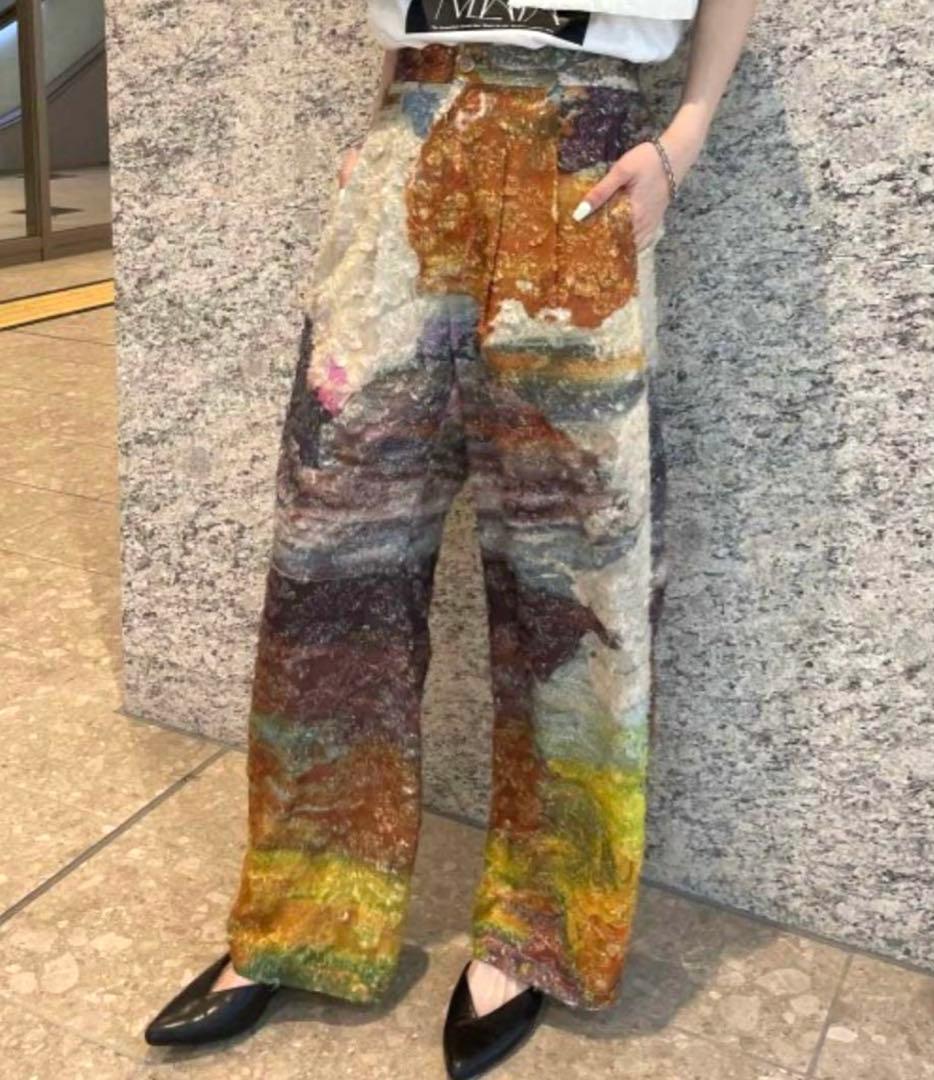 パンツ MEDI RACHEL FLUFFY ART PANTS