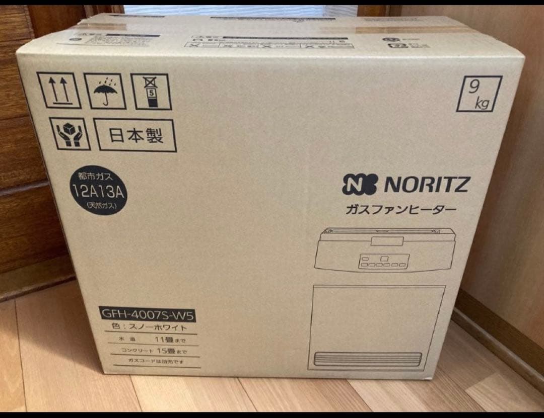 【都市ガス用】ノーリツ　ガスファンヒーターGFH-4007S-W5