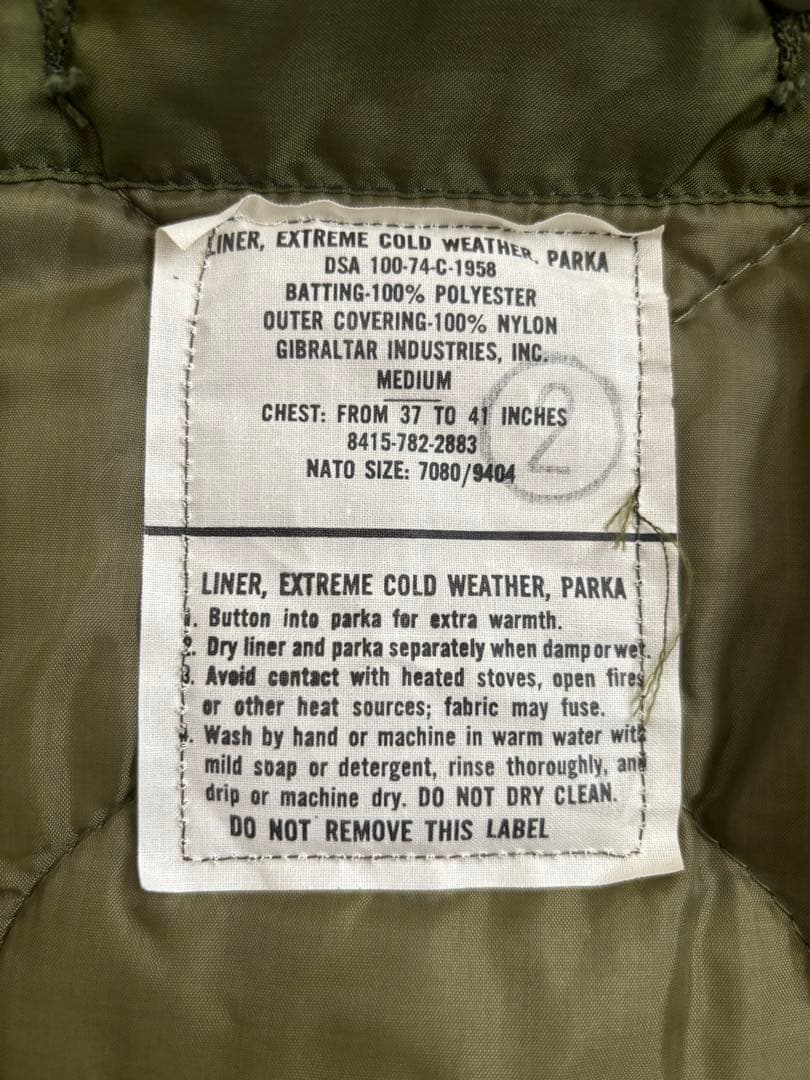 73年制　m65 フルセット　フィッシュテール