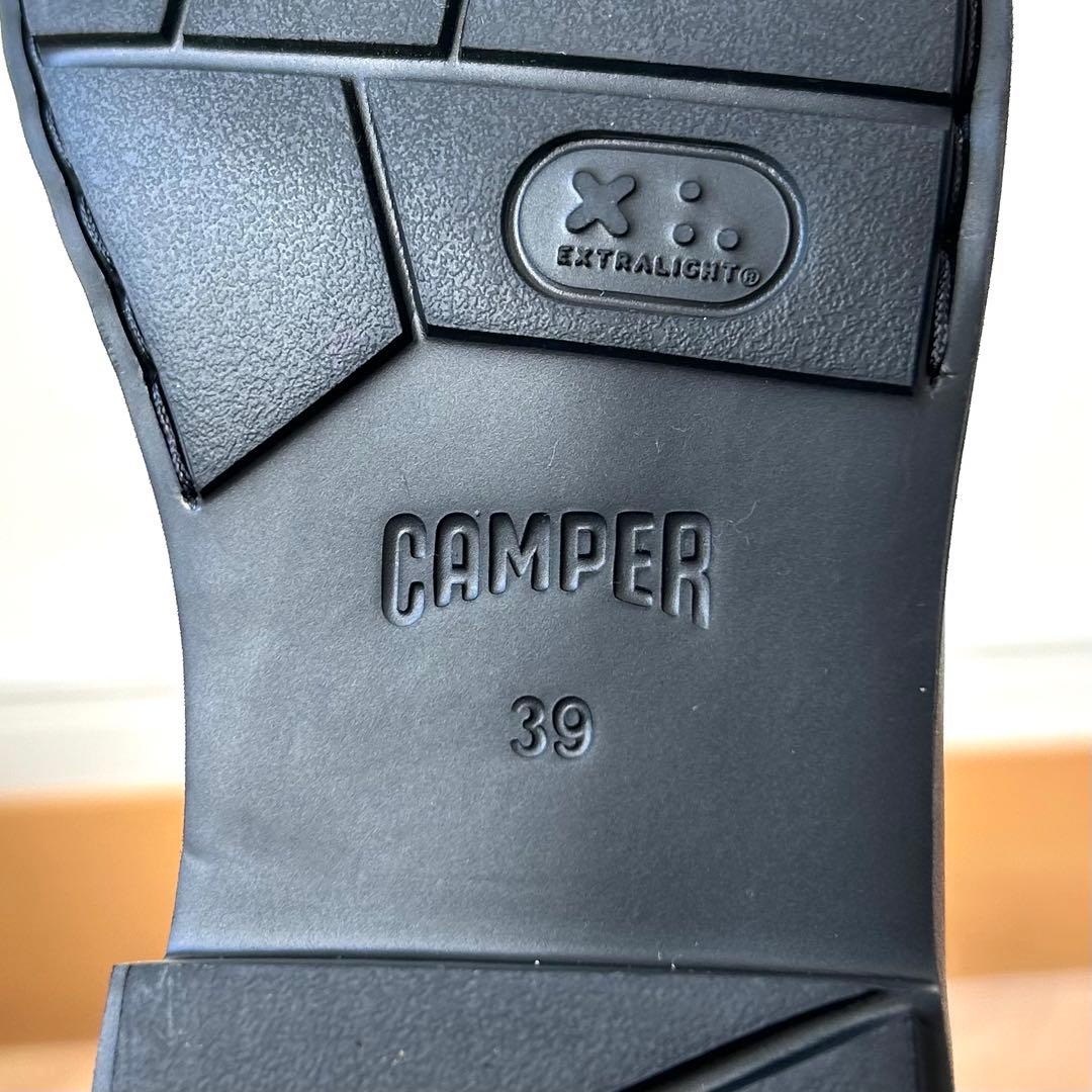 未使用級✨ CAMPER 【25㎝】 ニューマン ロングブーツ レザー ブラック