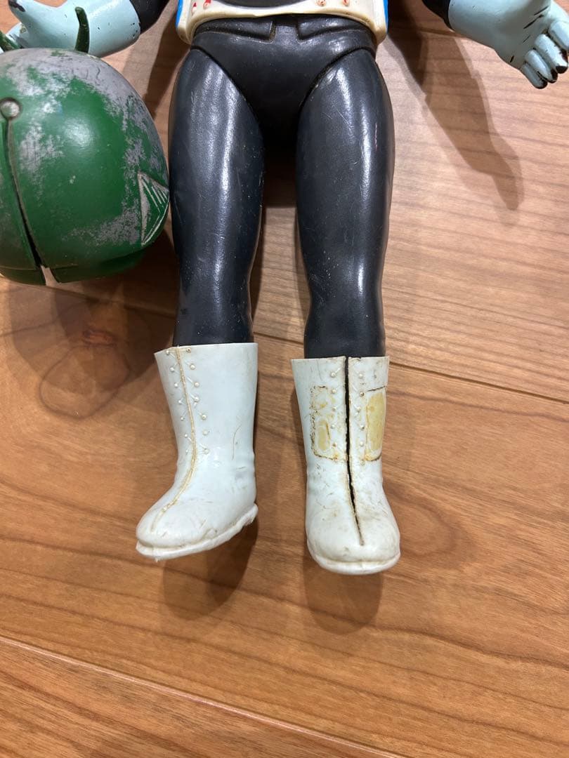 テ*ン様 仮面ライダー　初期　面取れ　ソフビ　当時