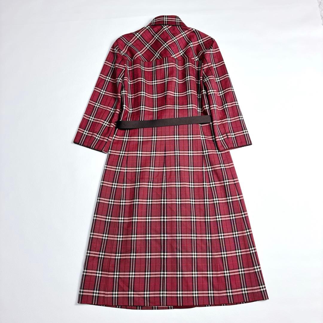 未使用級✨バーバリーブルーレーベル ノバチェックシャツワンピース ホース刺繍 M