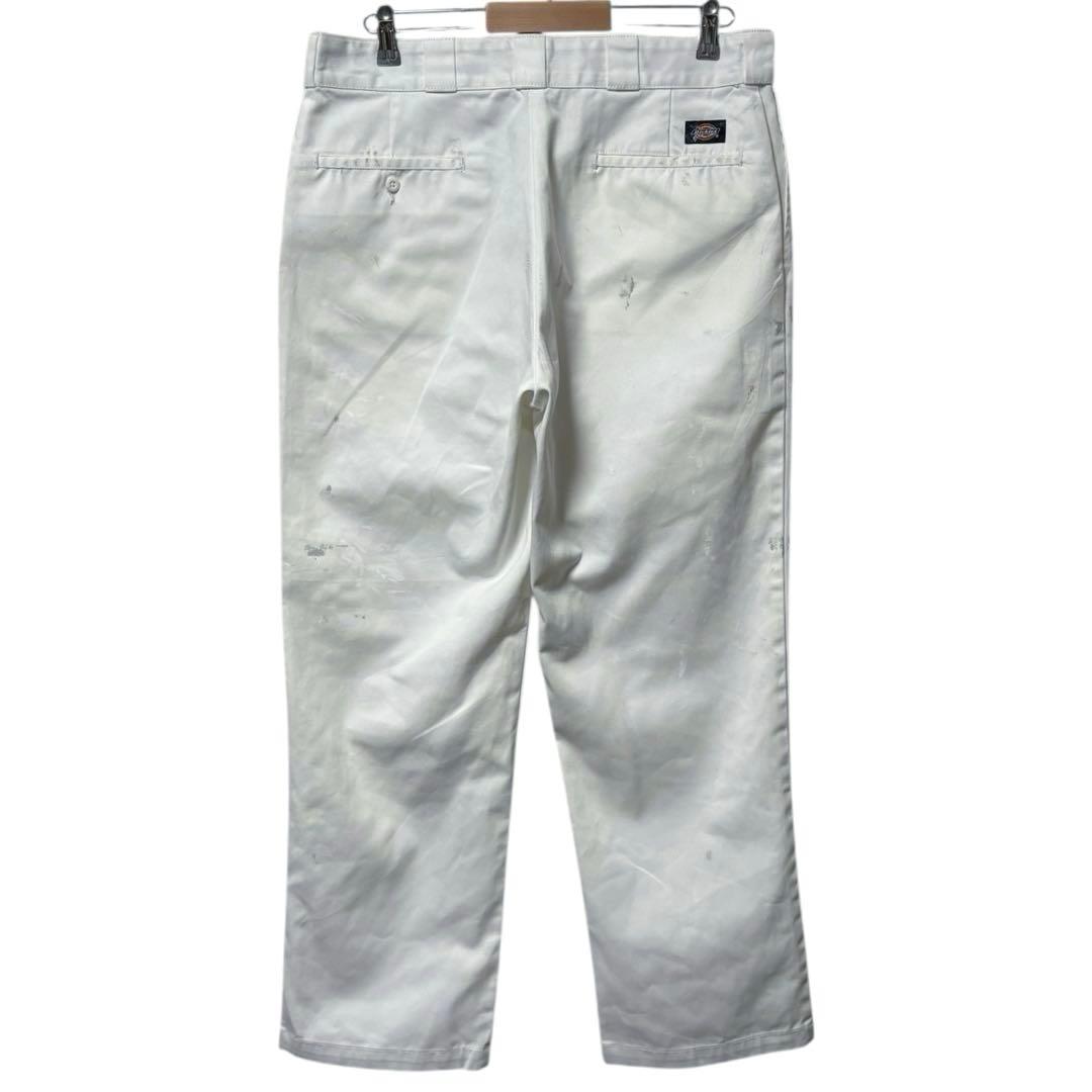Dickies 874 ワークパンツ 白 ペンキ ペイント 一点物 36