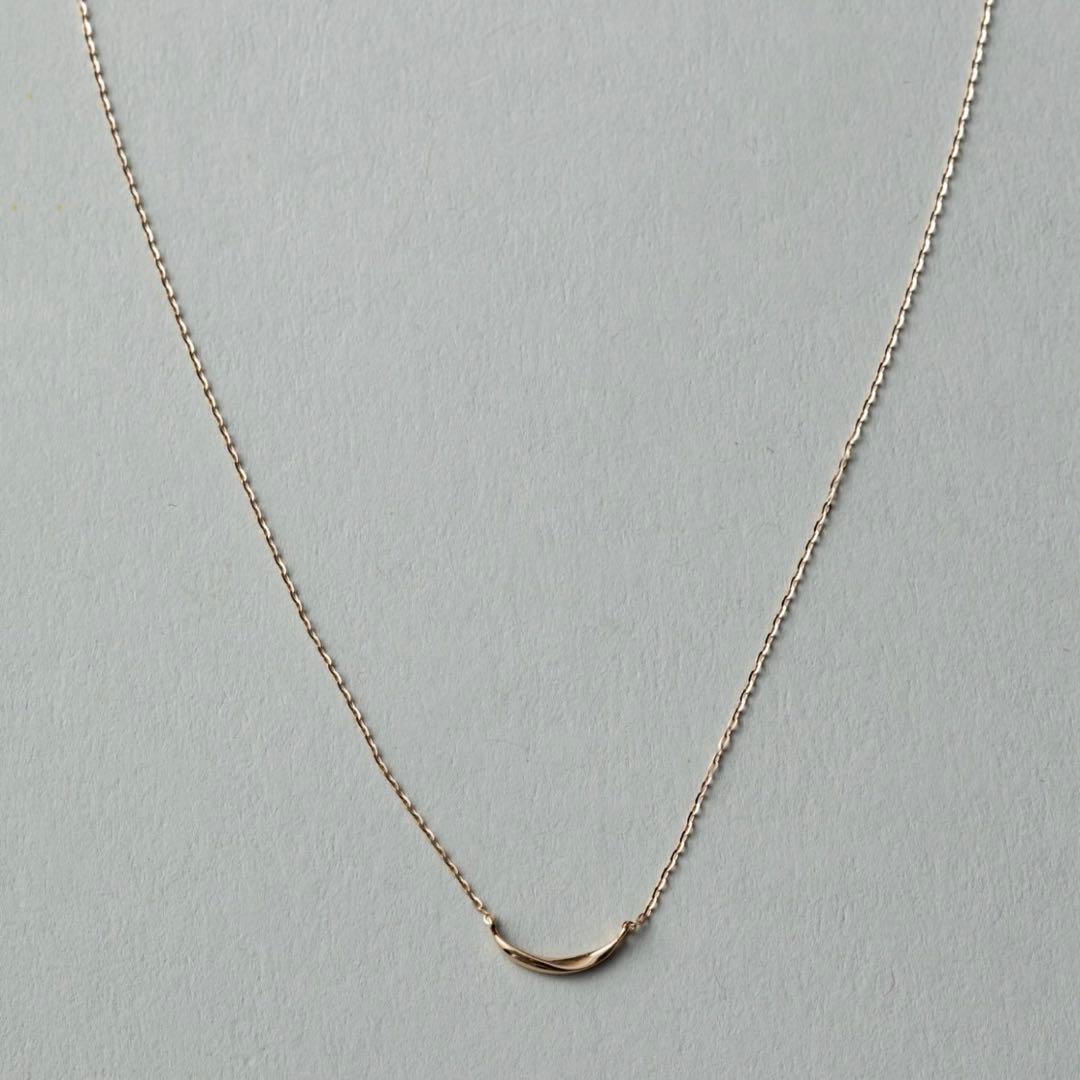 ete エテ [レイヤード] K10YG クレセントムーン ネックレス 極美品