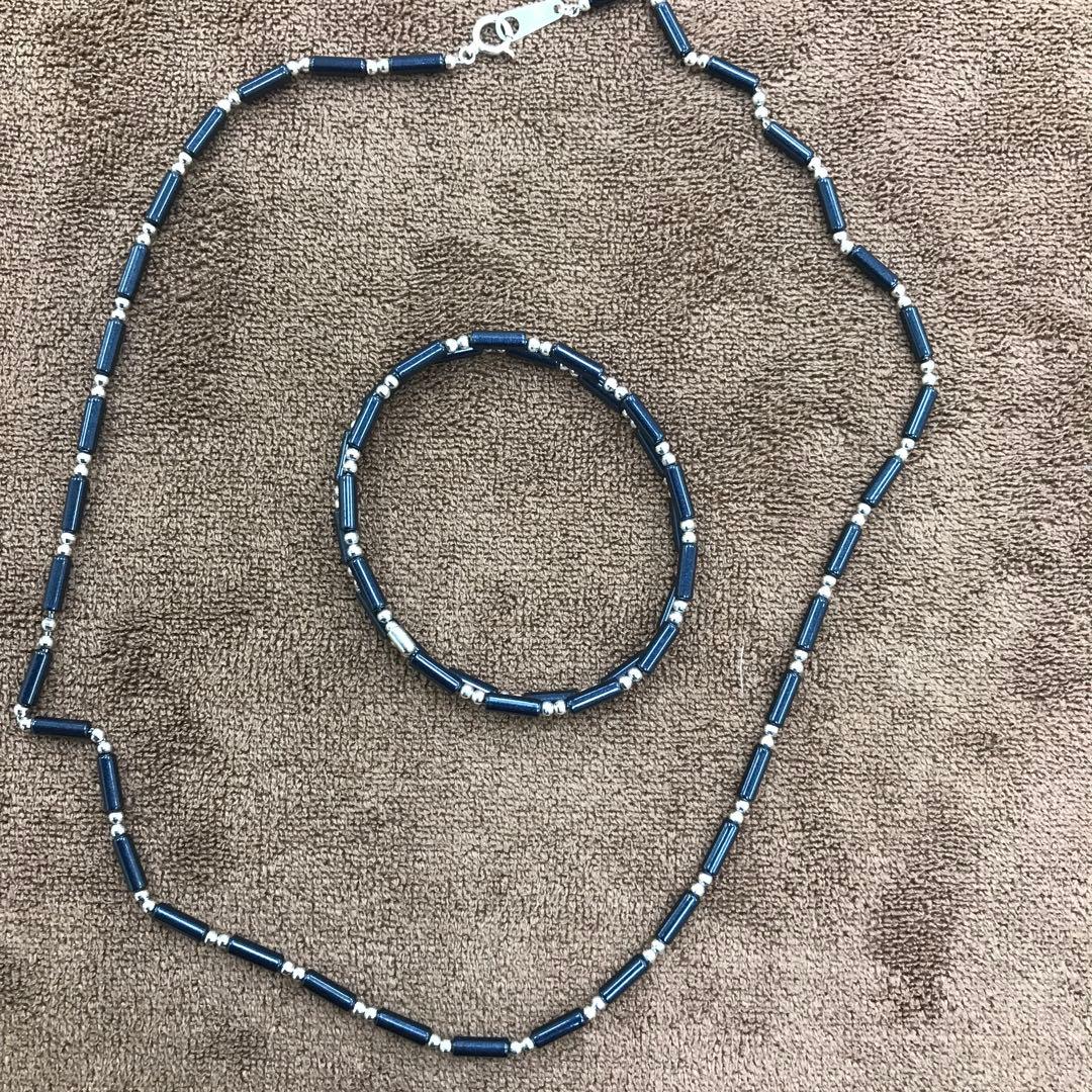 Lill one STAR リルワンスター ネックレス 約50cm ネイビー箱付