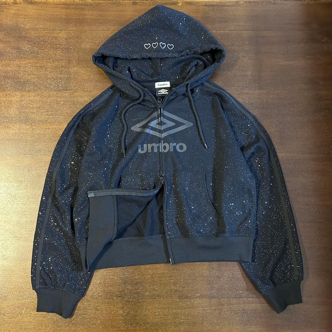 UMBRO×Casselini ライトストーン センターロゴ ダブルジップ