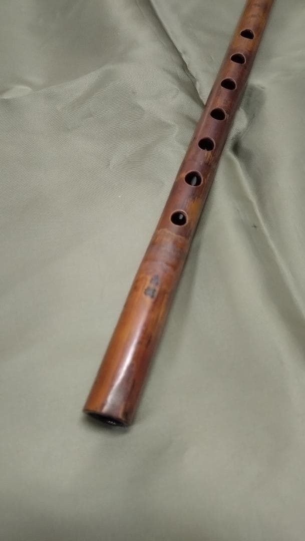 煤竹　篠笛　古典調６本調子　縄目