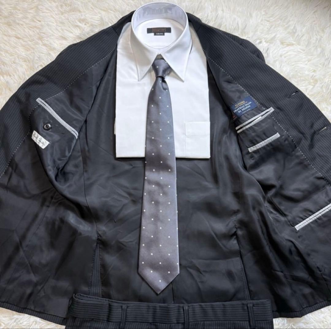 極美品 ポールスミス スーツ セットアップ デルフィノ Super120's M