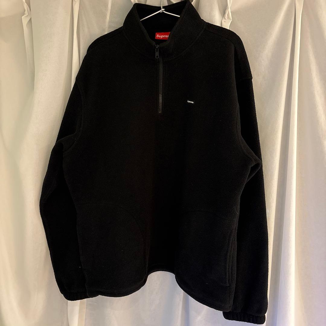 シュプリーム　スモールボックスロゴ　ハーフジップフリース
