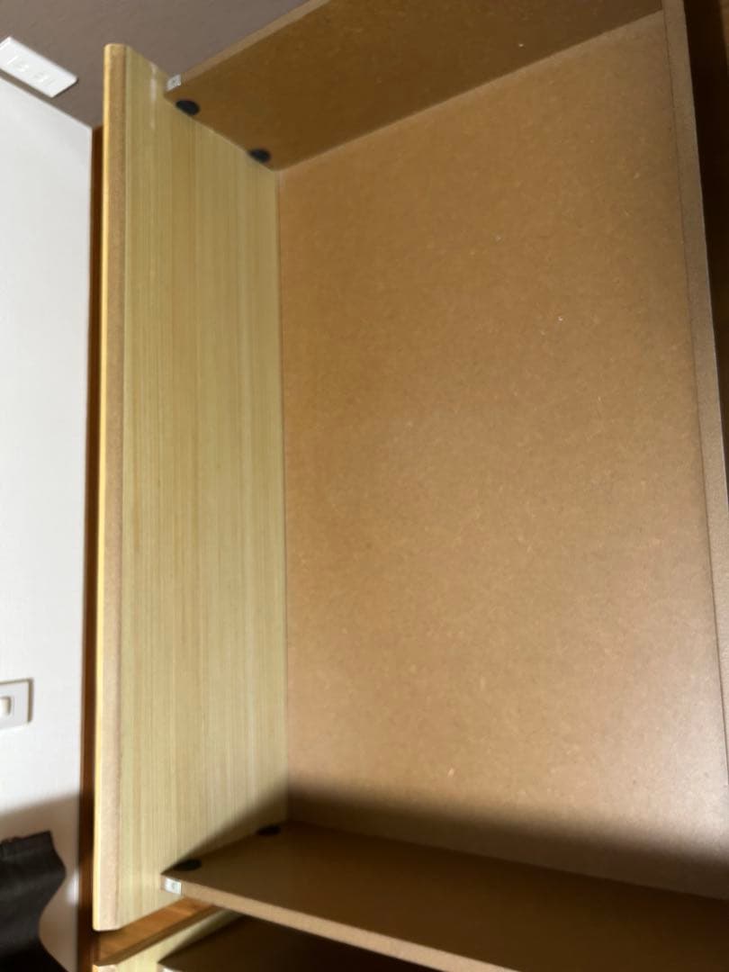 無印良品（MUJI）木製ベッドフレーム・ダブル　ヘッドボード付ベッド下