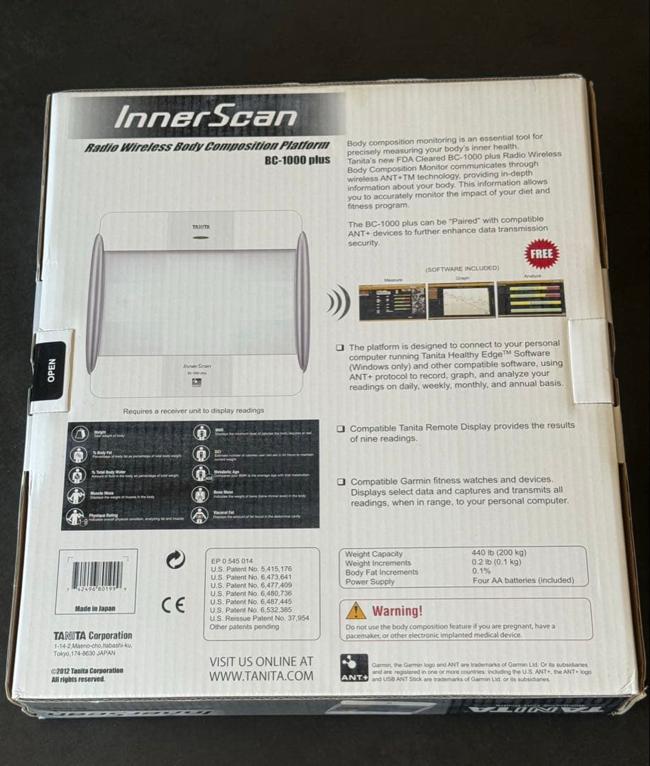 【新品】タニタ InnerScan BC1000 plus 高精度 ANT+対応