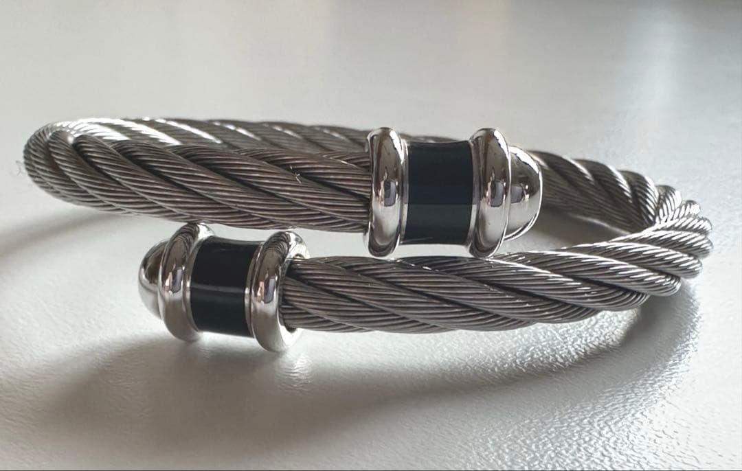 極美品 フィリップシャリオール ワイヤー ブレスレット バングル