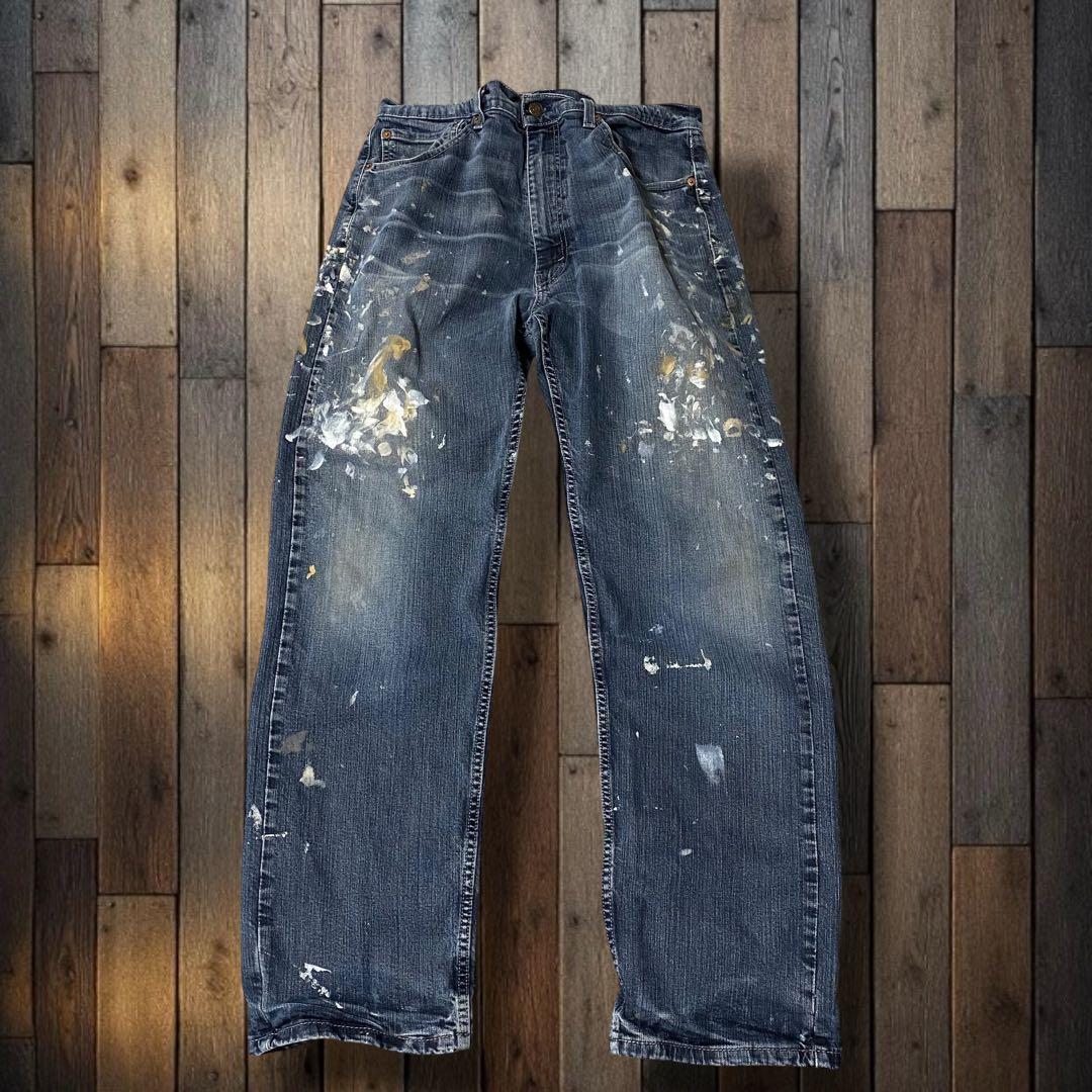 t*m様 Levi'sリーバイス 505 ストレート ペイントデニム ジーンズW