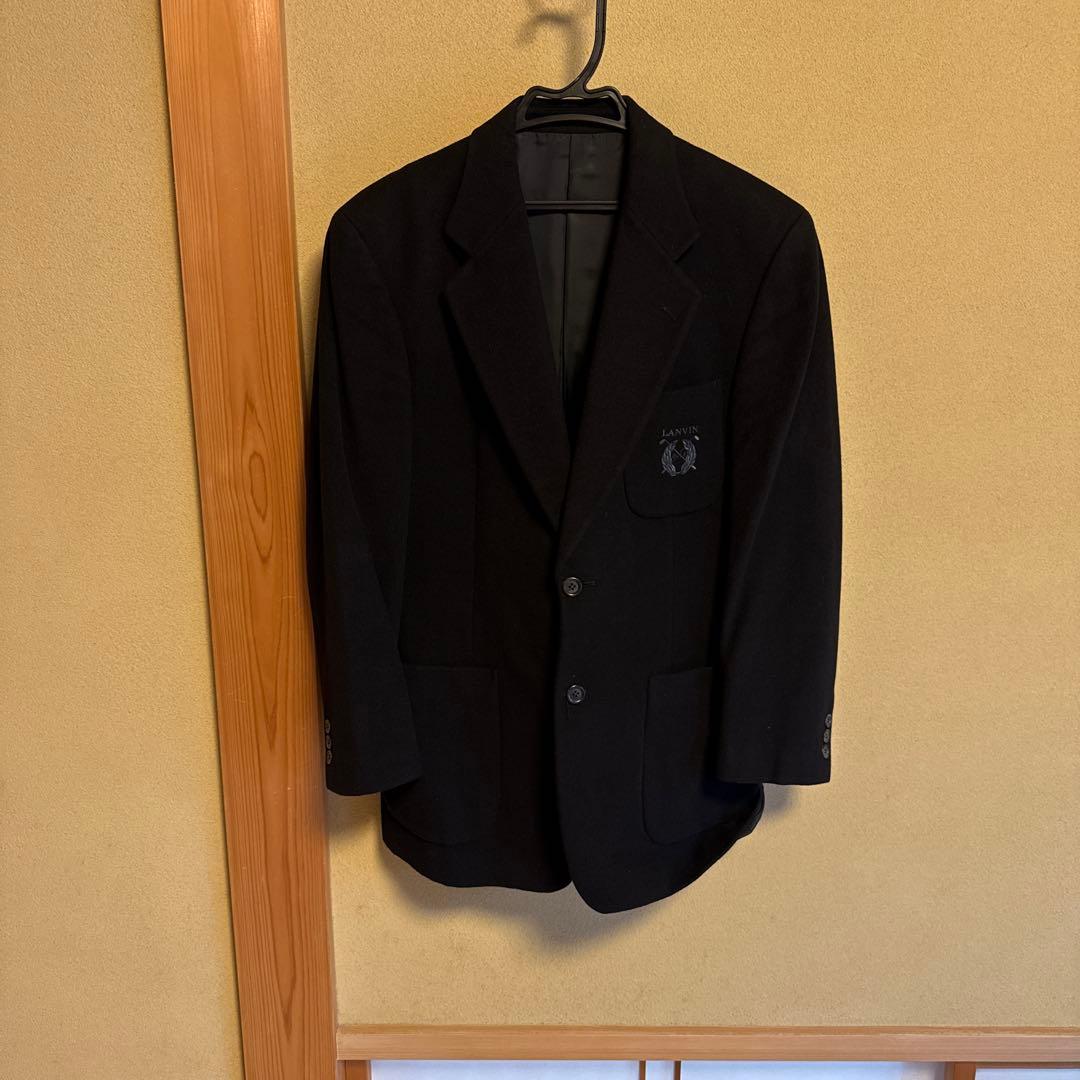 LANVIN GOLF アンゴラ混ジャケット　ブラック