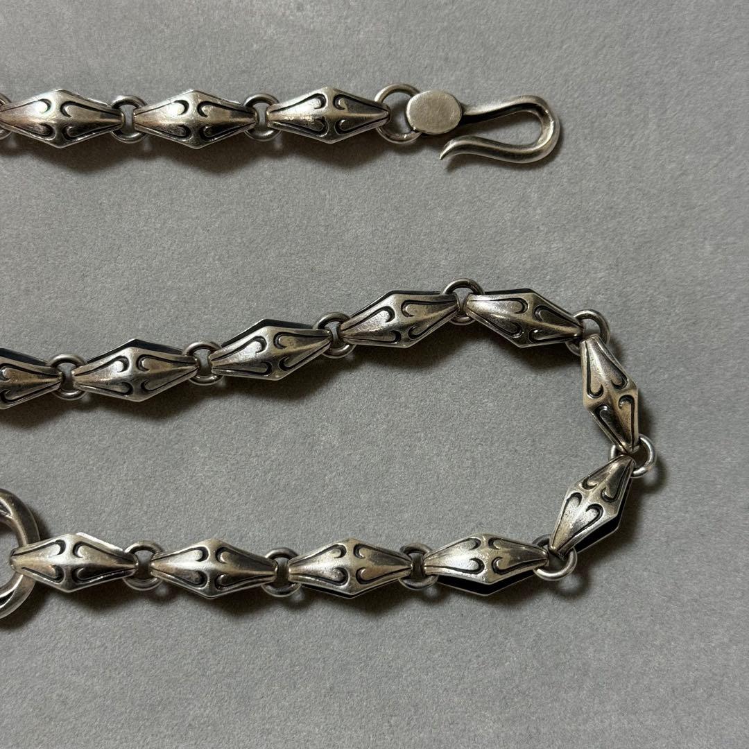 希少！シルバー925 純銀　ウォレットチェーン　ダブルフック　シンプルデザイン