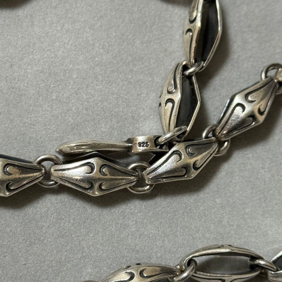 希少！シルバー925 純銀　ウォレットチェーン　ダブルフック　シンプルデザイン