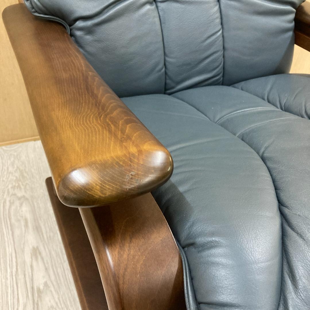 冨士ファニチアFUJI FURNITURE 　本革　1人掛けソファ 1PソファB