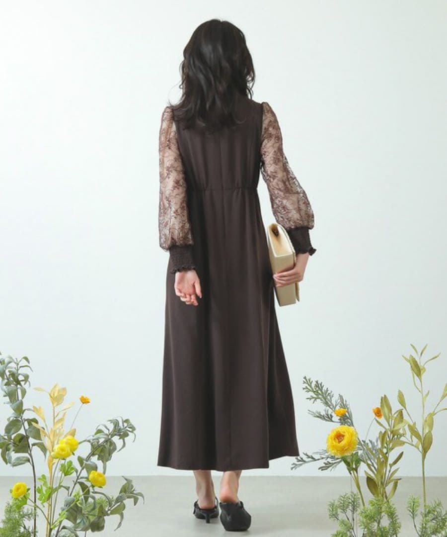 完売品　美品　刺繍 シアー トライアングルデザイン エンブロイダリー ワンピース