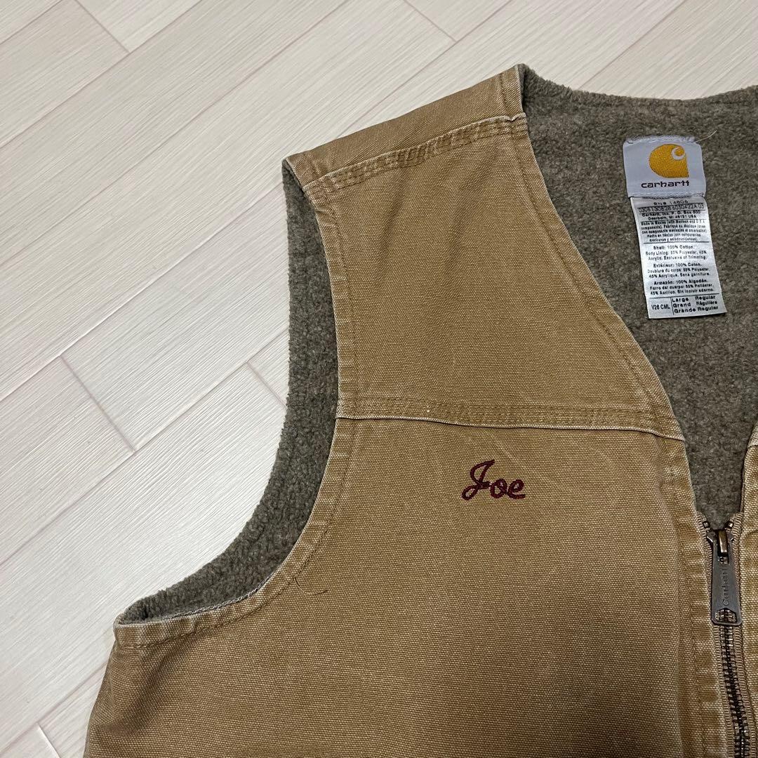 Carhartt ダック地ベスト 裏地ボア Lサイズ