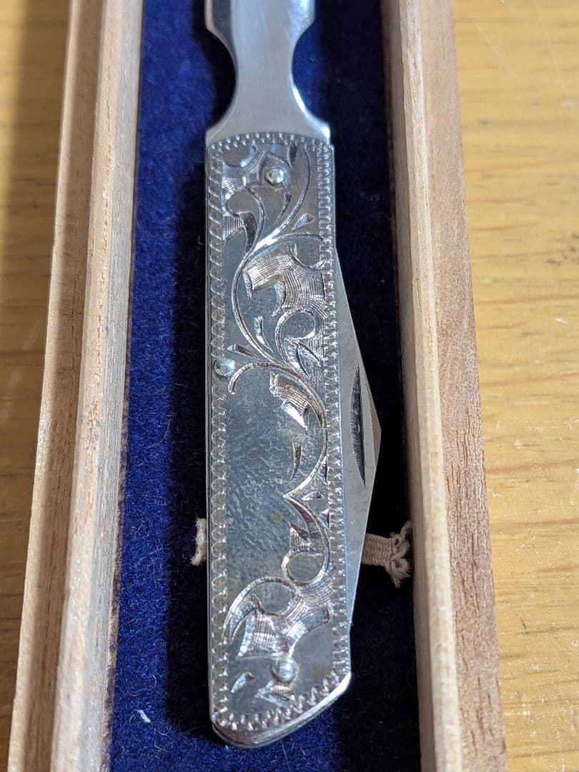 純銀製　彫金のペーパーナイフ