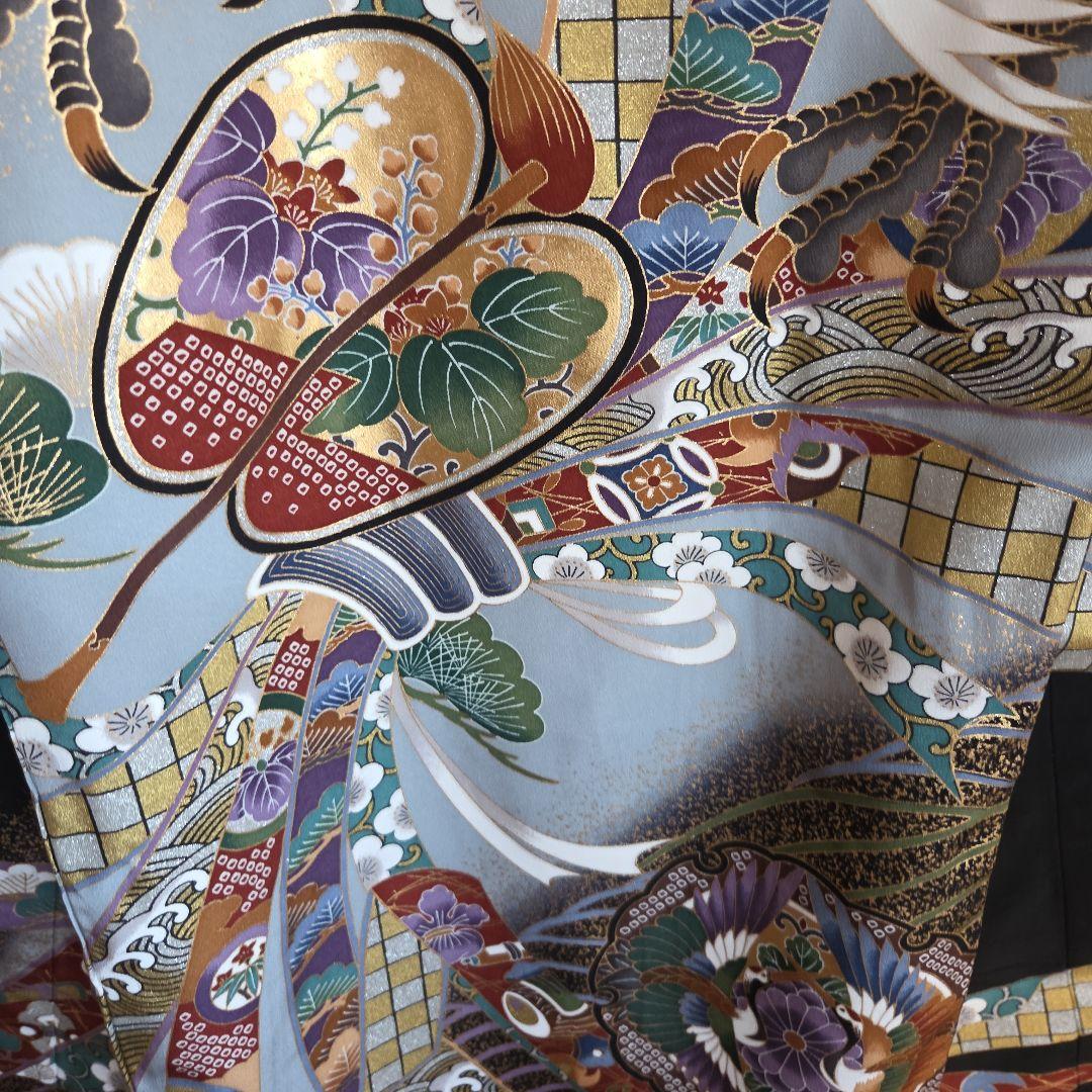 1-19　正絹　男の子お祝い着物　長襦袢付き　産着　七五三　逸品