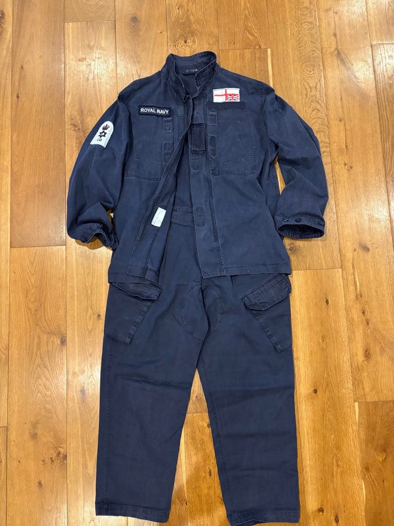 値下げ中！イギリス軍 ロイヤルネイビー ジャケット&スラントカーゴ 上下セット