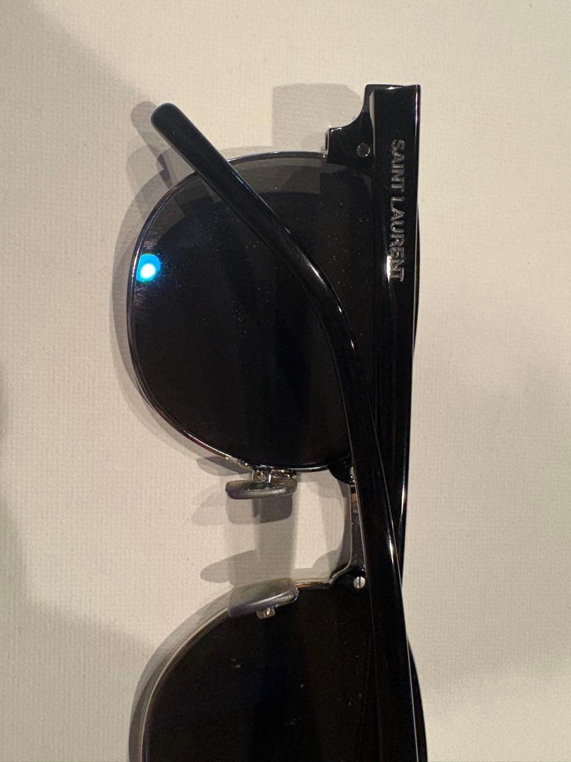 SAINT LAURENT サンローラン ラウンド サングラス ブラック