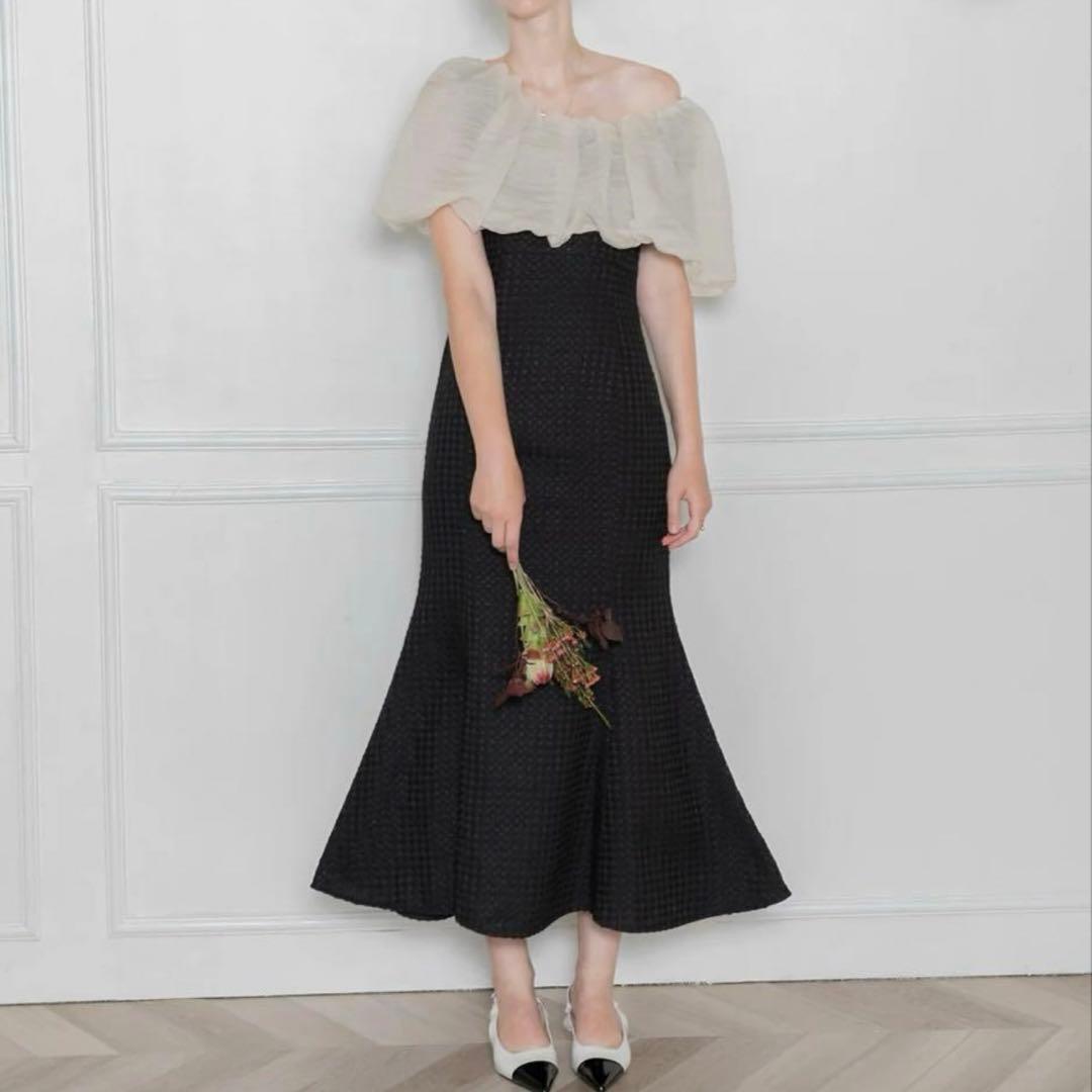 美品✨レジャ　Leja 2WAYオフショルダーパフスリーブマーメイドドレス 黒