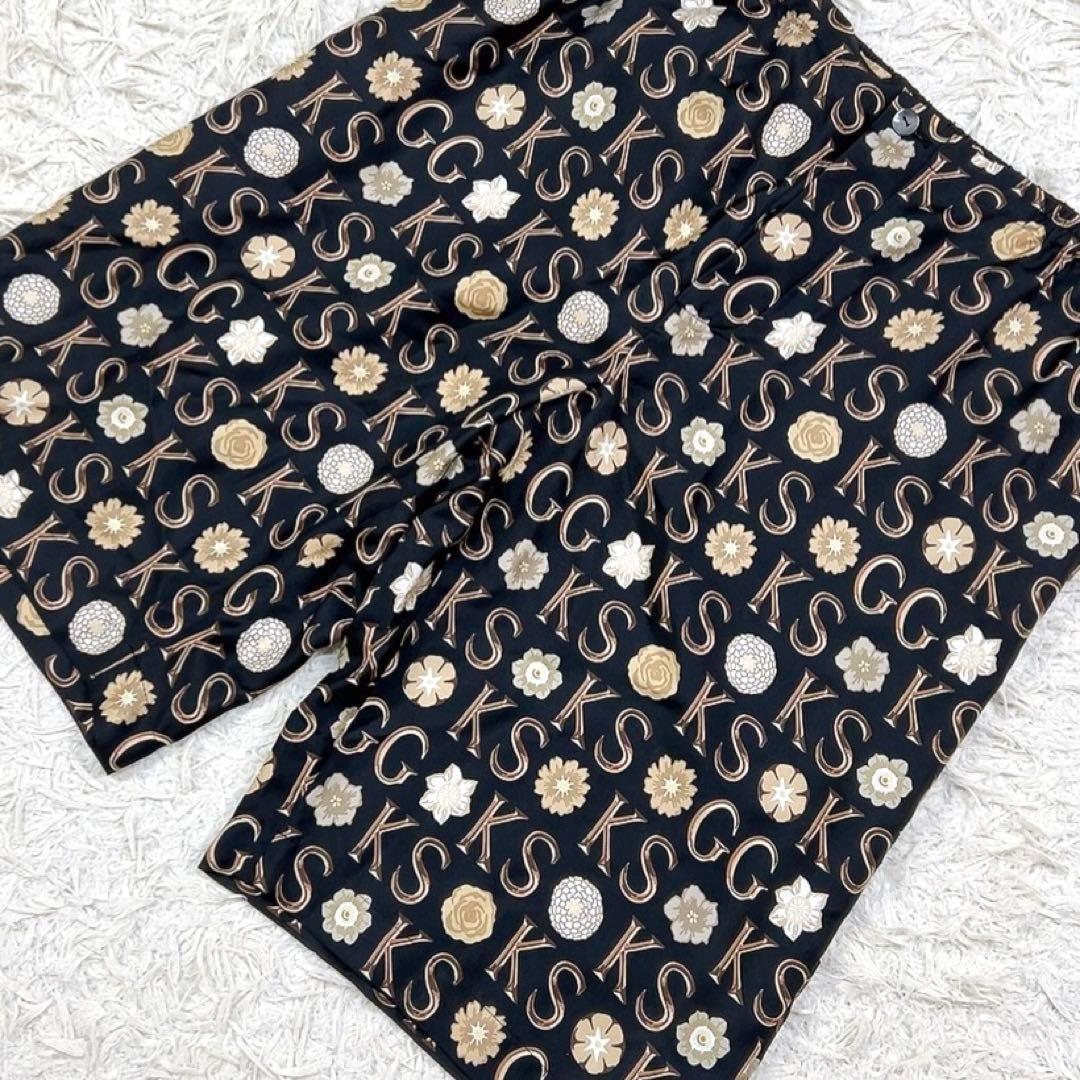 未使用 21SS グッチ ケンスコット シルク ショートパンツ 50 ブラック