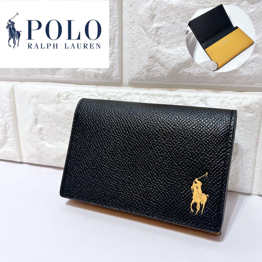 【未使用品】ラルフローレン ポロポニー バイカラー サフィアーノレザー 名刺入れ