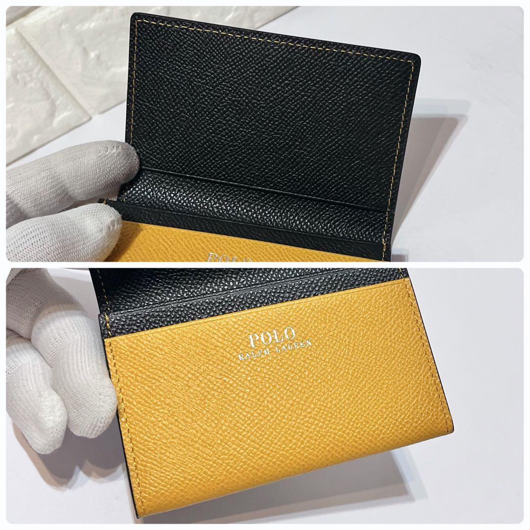 【未使用品】ラルフローレン ポロポニー バイカラー サフィアーノレザー 名刺入れ