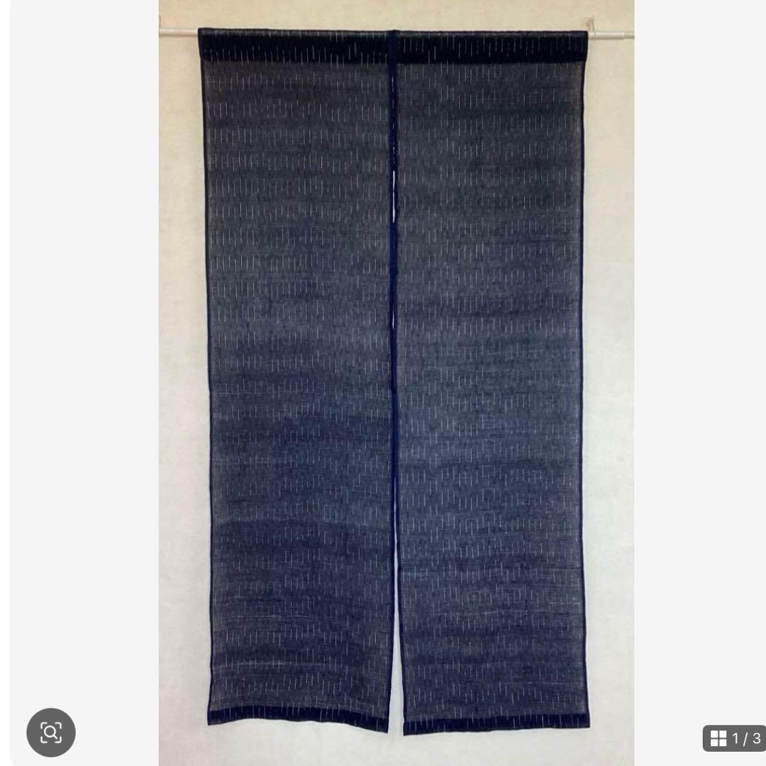 暖簾(B) ／ 手織り 藍染