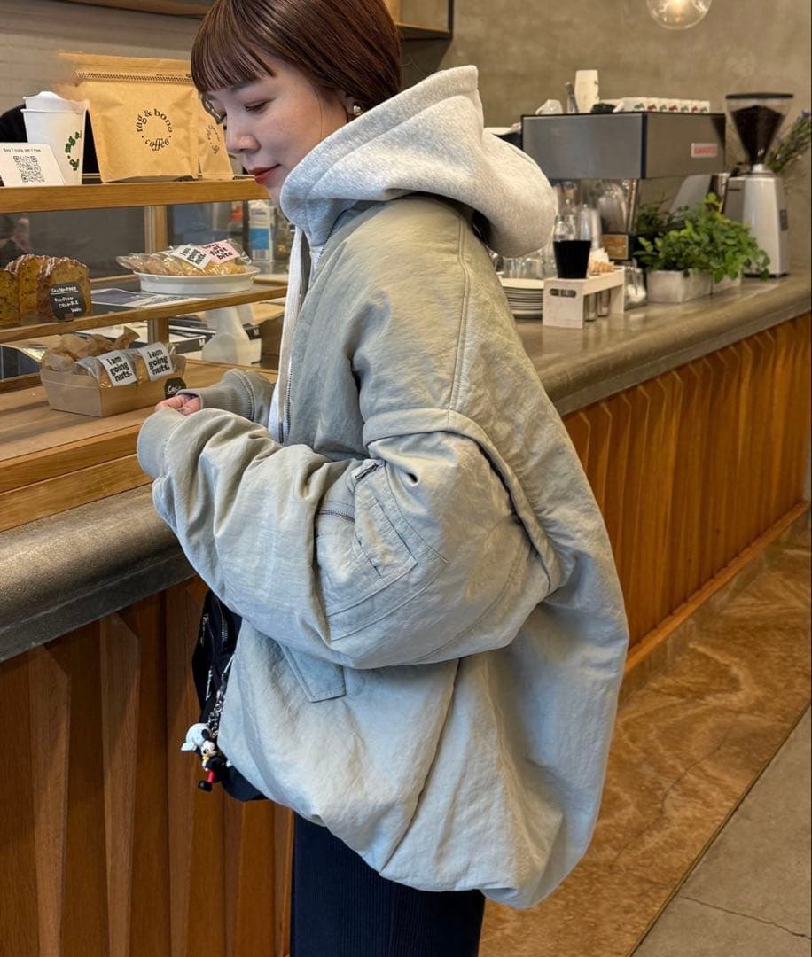 DISCOAT デタッチャブル2WAYメモリーボンバージャケット カーキ 新品