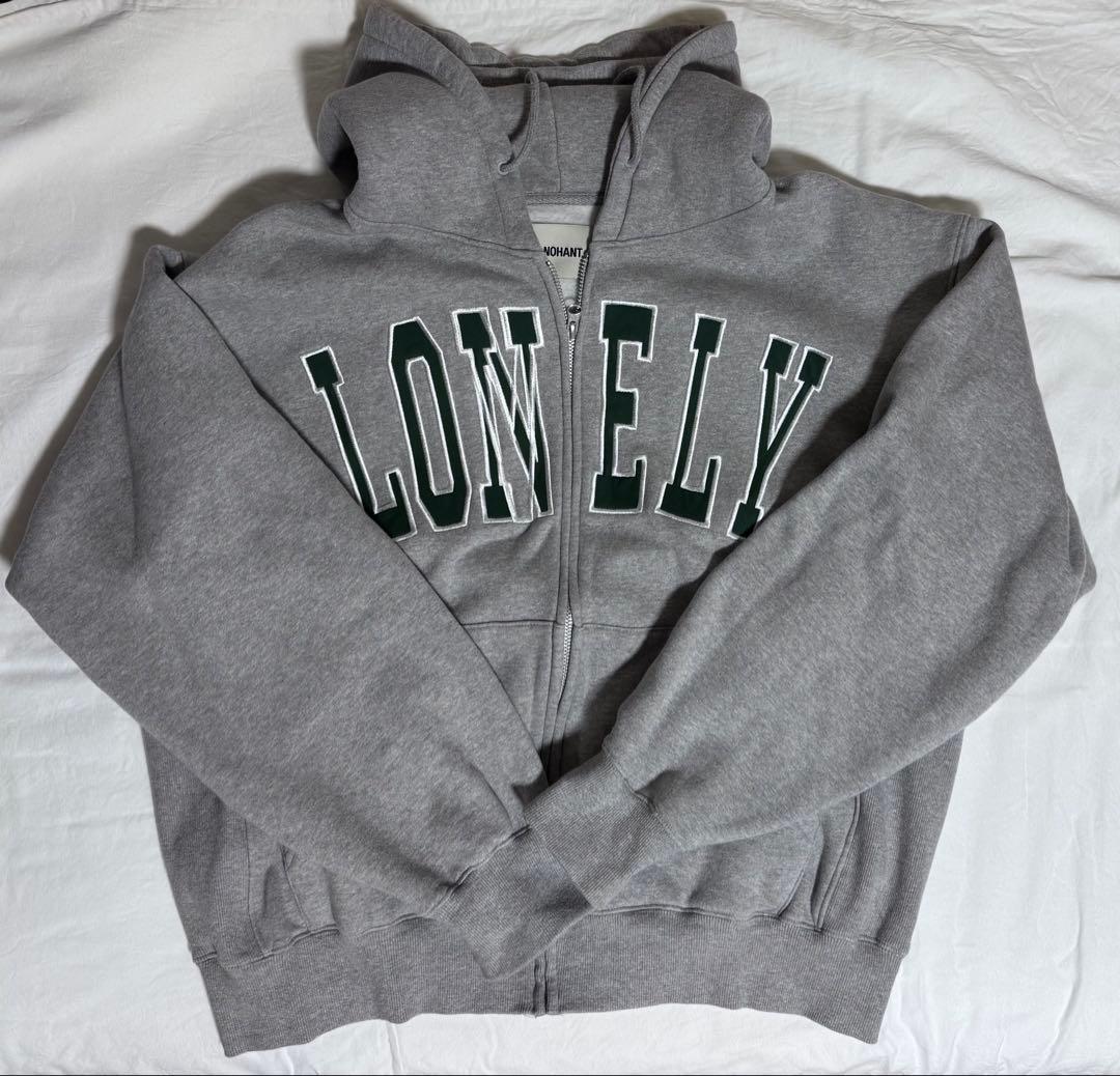 NOHANT LONELY ジップアップパーカー グレー