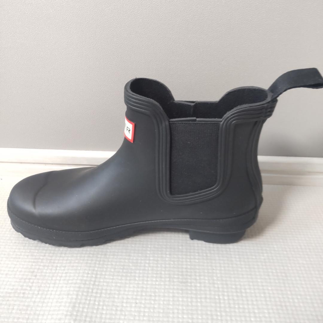HUNTER オリジナルチェルシー サイドゴアブーツ 防水 レインブーツ 黒