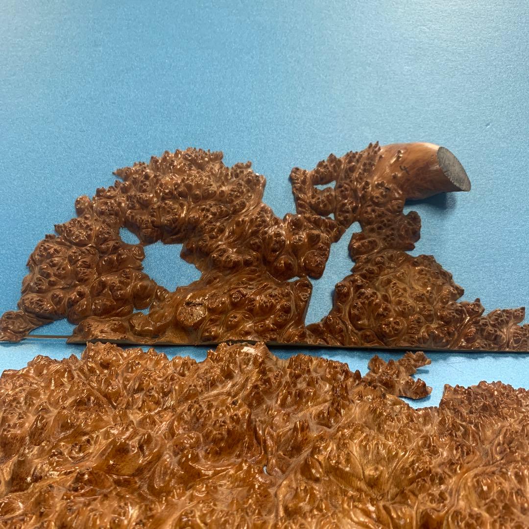 希少極上葡萄杢玉杢瘤バール材置物素材　2個セット