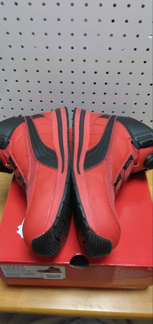 PUMA BOA安全靴 プーマ安全靴　レッド27センチEEE