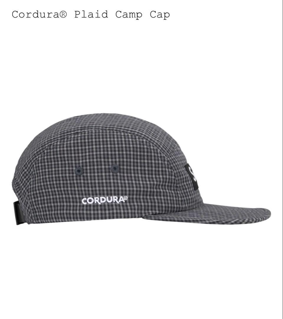 帽子 supreme Cordura Plaid Camp Cap Black