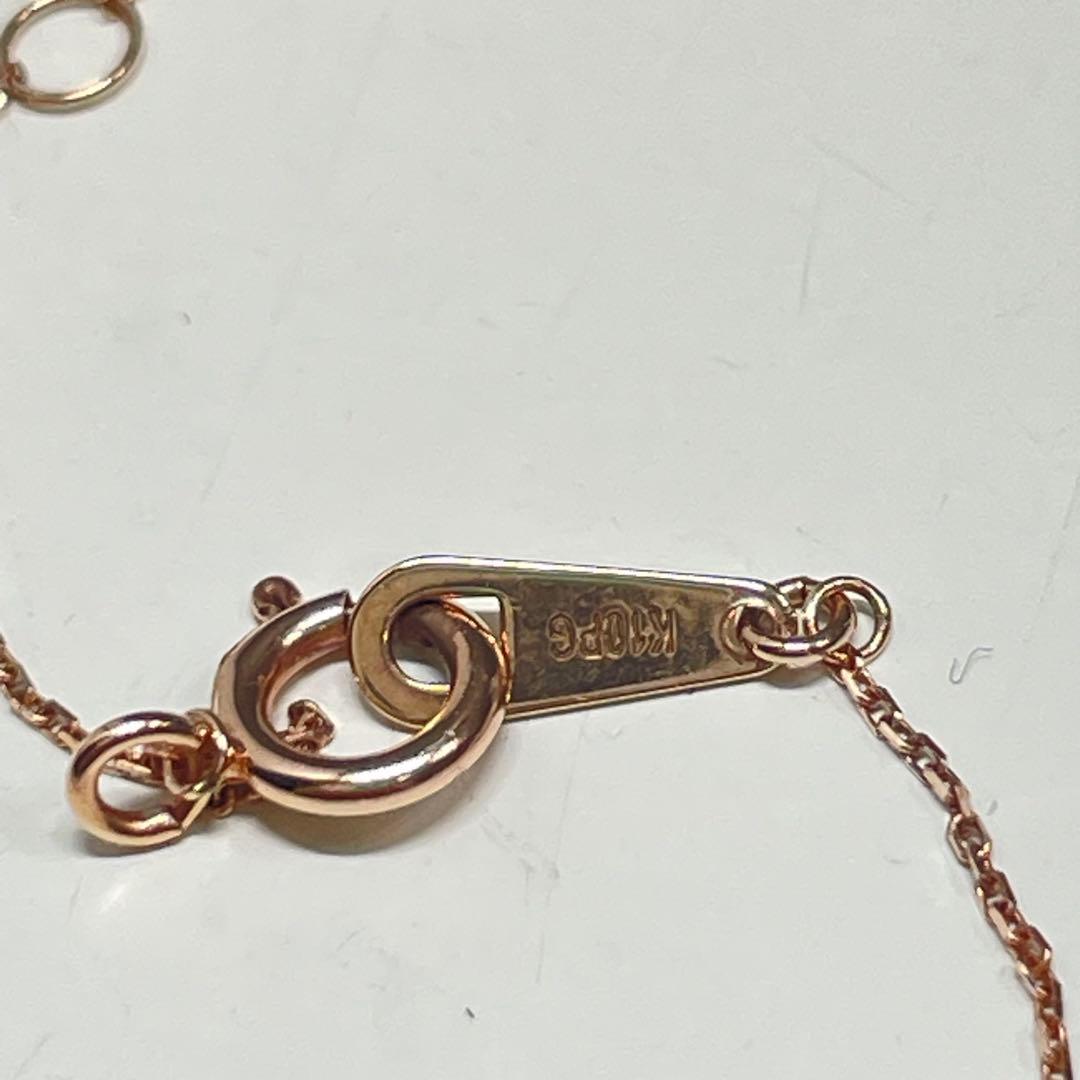 リ*)様 K10 ローズゴールド ダイヤモンド　ハートネックレス