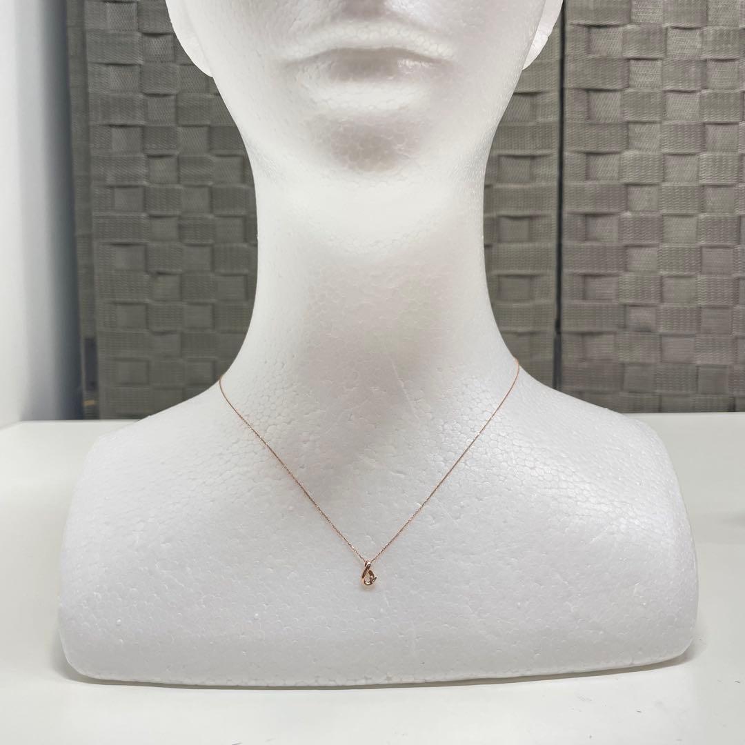 リ*)様 K10 ローズゴールド ダイヤモンド　ハートネックレス