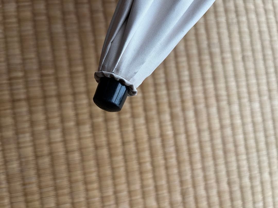 芦屋ロサブラン 2段折り フリル 曲がり竹手元 日傘 ベージュ