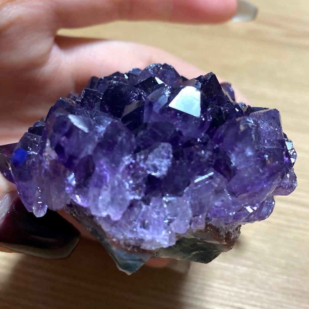 ご奉仕品　高級　アメジスト　フラワー　花　クラスター　天然石　天使の指紋